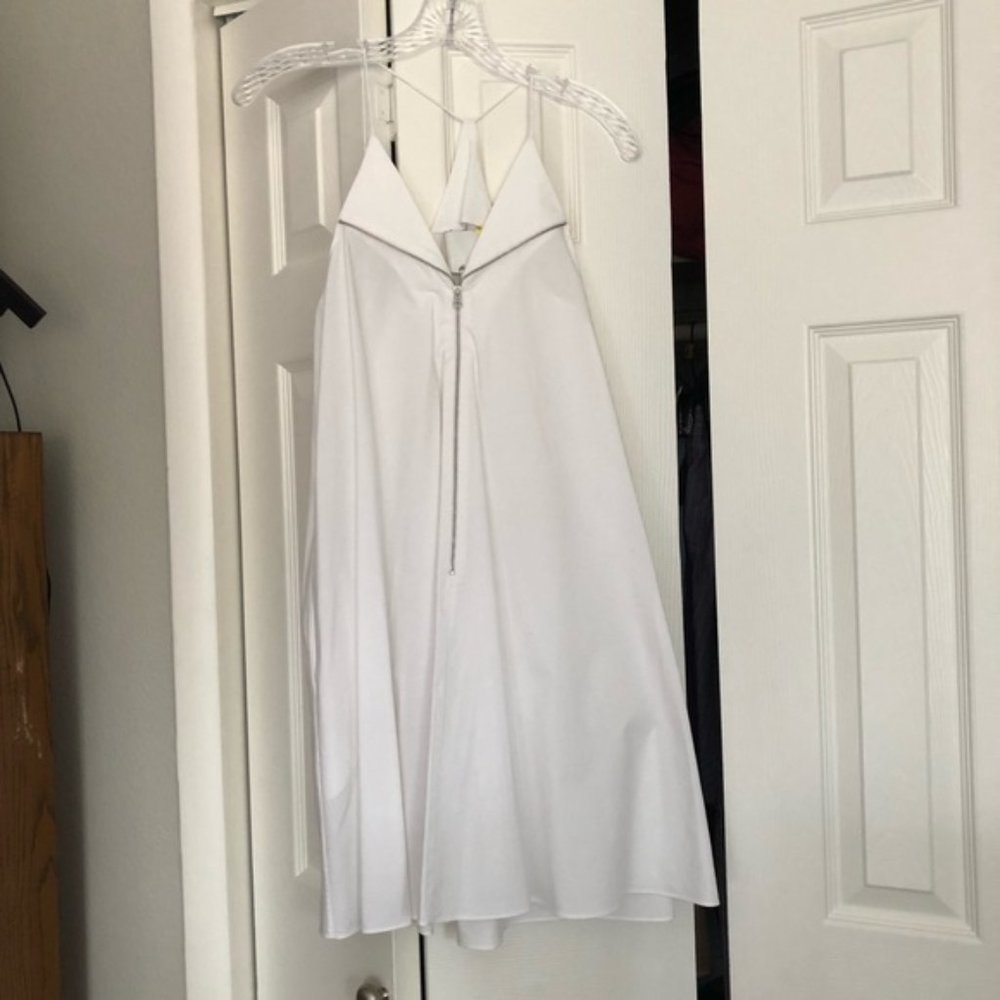 New 3.1 Phillip Lim cotton zip trapeze tent swing relaxed crisp poplin minidress - Picture 13 of 16
